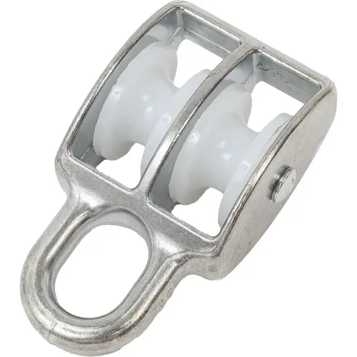 Блок 15 мм двойной с пластиковым шкивом Блок 15 мм двойной с пластиковым шкивом