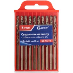 Сверло по металлу cutop profi с кобальтом 5%, 4,5 x 80 мм