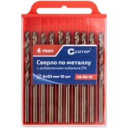 Сверло по металлу cutop profi с кобальтом 5%, 6 x 93 мм