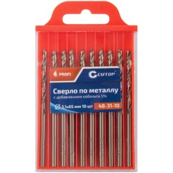 Сверло по металлу cutop profi с кобальтом 5%, 3,1 x 65 мм