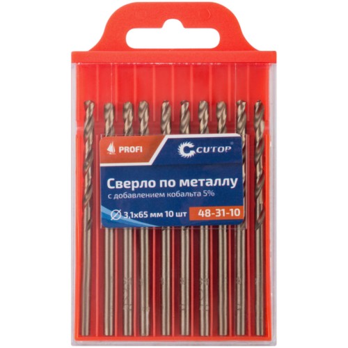 Сверло по металлу cutop profi с кобальтом 5%, 3,1 x 65 мм