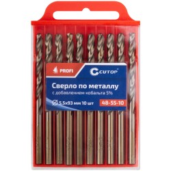 Сверло по металлу cutop profi с кобальтом 5%, 5,5 x 93 мм