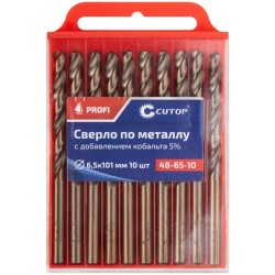 Сверло по металлу cutop profi с кобальтом 5%, 6,5 x 101 мм