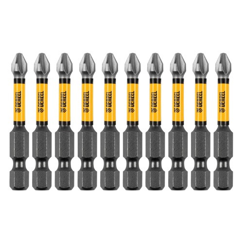 Бита PH2x50 IMPACT, лазерная обработка, сталь S2, Е 6,3 Denzel Бита PH2x50 IMPACT, лазерная обработка, сталь S2, Е 6,3 Denzel