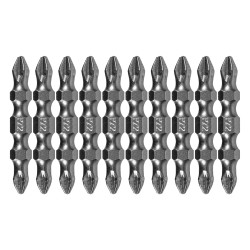Бита двухстор.,  PH2-PZ2 х 45 мм, сталь S2, Denzel