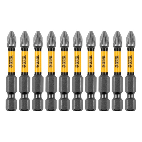 Бита IMPACT, PZ2x50 мм, лазерная обработка, сталь S2, Е 6,3 Denzel