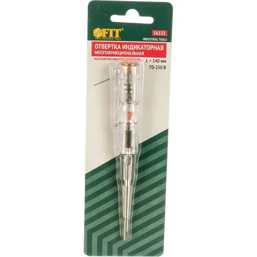 Отвертка индикаторная многофункциональная 70-250 В, FIT
