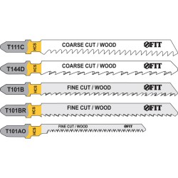 Набор полотен для электролобзика 5 шт. (T111C; T144D; T101B; T101BR; T101AO), FIT