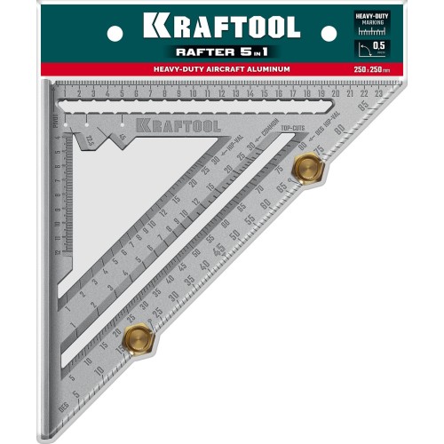 Высокоточный кровельный угольник  250 мм, 5-в-1, KRAFTOOL