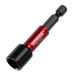 Бита с торцевой головкой, магнит, Nut-Driver, 10 мм, S2// Gross Бита с торцевой головкой, магнит, Nut-Driver, 10 мм, S2// Gross