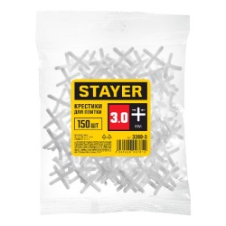Крестики для плитки 3 мм, 150 шт, STAYER Крестики для плитки 3 мм, 150 шт, STAYER