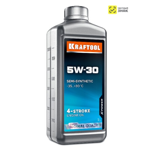 Зимнее полусинтетическое масло 5W-30, 1 л, для 4-тактных двигателей  KRAFTOOL