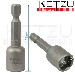 Ключ-насадка магнитный 10х48 мм KETZU