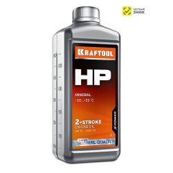 Масло для 2-тактных двигателей минеральное 1 л, KRAFTOOL  HP