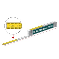 Метр складной деревянный 2.4 м, KRAFTOOL  PRO-90 Kontakt