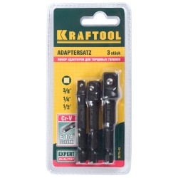 Набор адаптеров для торцовых головок 3 шт, KRAFTOOL