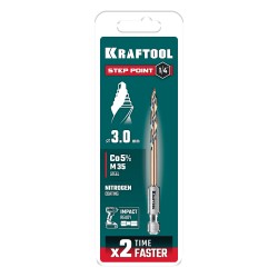 Сверло по металлу d 3,0 х 72 мм, IMPACT READY, KRAFTOOL