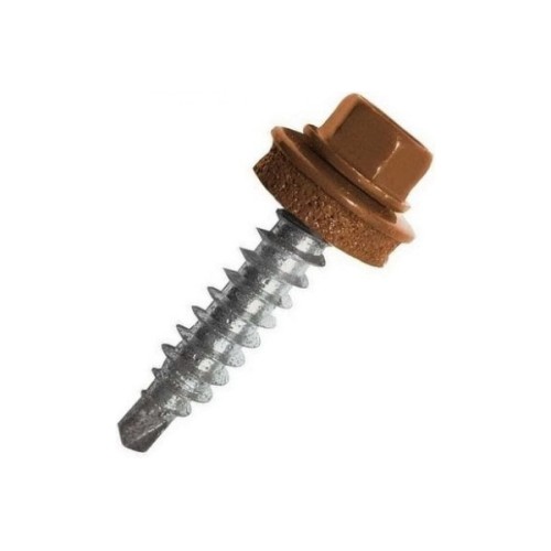 Саморез кровельный Daxmer 4,8х70 RAL 8004 сверло №1