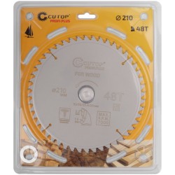 Диск пильный по дереву с тефлоновым покрытием 48Т, CUTOP Profi plus, 210 х 1,5/2,2 х 32/30/25,4/20 мм