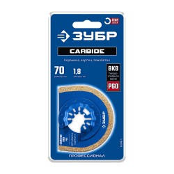 Полотно дисковое CARBIDE ВК8 Р60, 70x1.8 мм, керамика, кирпич, пенобетон, ЗУБР