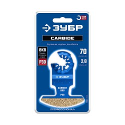 Полотно  CARBIDE ВК8 Р30, 70x2.8 мм, керамика, кирпич, пенобетон, ЗУБР