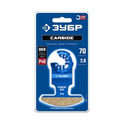 Полотно CARBIDE ВК8 Р40, 70x2.6 мм, керамика, кирпич, пенобетон, ЗУБР