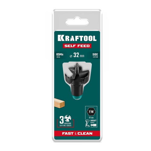 Сверло по дереву самоврезающееся SELF FEED d 32 мм, KRAFTOOL