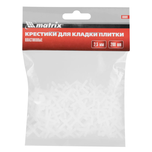 Крестики, 2.5 мм, для кладки плитки, 200 шт Matrix