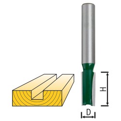 Фреза пазовая прямая с двойным лезвием DxHxL = 12х19x52 мм, FIT