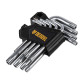 Набор ключей имбусовых Torx-Tempered, TT10-50, CrV, 9 шт. Deznel