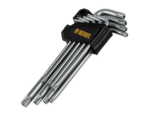 Набор ключей имбусовых Torx-Tempered, TT10-50, CrV, 9 шт., удлиненные Deznel