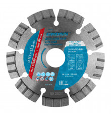 Диск алмазный, 115 х 22.2 мм, лазерная приварка турбо-сегментов, сухая резка Gross