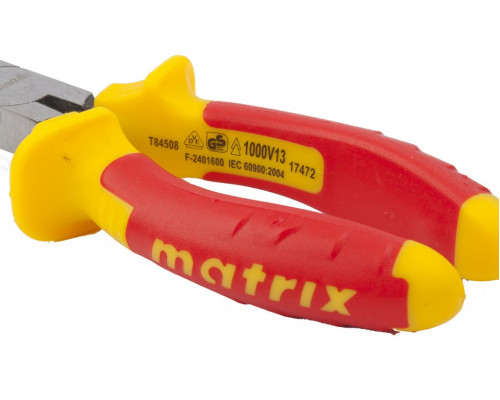 Длинногубцы изогнутые Insulated, 160 мм, двухкомпонентные рукоятки Matrix Professional