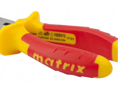 Длинногубцы прямые Insulated, 160 мм, двухкомпонентные рукоятки Matrix Professional