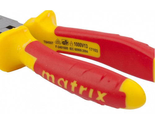 Длинногубцы прямые Insulated, 200 мм, двухкомпонентные рукоятки Matrix Professional