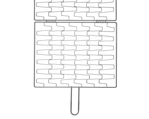 Решетка гриль 350 х 280 мм, универсальная, эластичное плетение, хромированная Camping Palisad