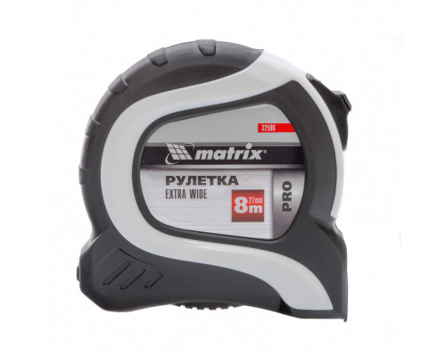 Рулетка Extra Wide,8 м x 27 мм,двухкомпонентный корпус,Pro Matrix