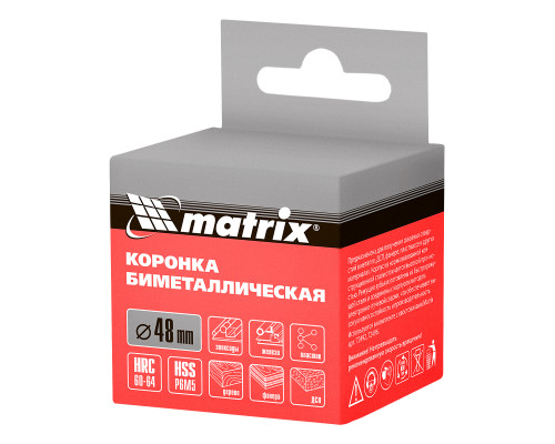 Коронка Bimetal, 48 мм Matrix