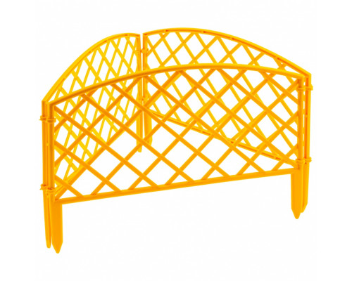 Забор декоративный 'Сетка', 24 х 320 см, желтый, Россия, Palisad