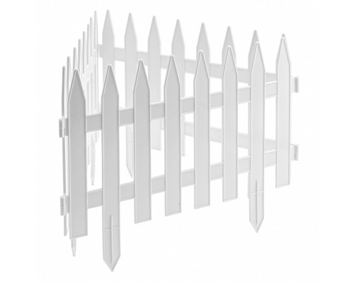 Забор декоративный 'Рейка', 28 х 300 см, белый, Россия, Palisad