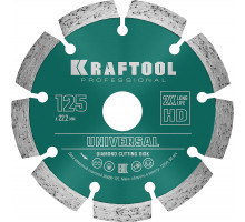 KRAFTOOL LASER-UNIVERSAL 125 мм (22.2 мм, 10х2.4мм), алмазный диск (36680-125)