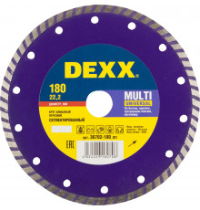 DEXX MULTI UNIVERSAL 180 мм (22.2 мм, 7х2.3 мм), алмазный диск (36702-180)