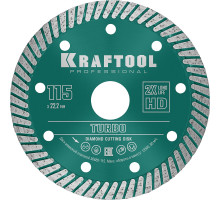 KRAFTOOL TURBO 115 мм (22.2 мм, 10х2.2 мм), алмазный диск (36682-115)