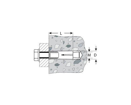 ЗУБР 10 x 40 мм, анкер с клином, 2 шт (4-302076-10-040)