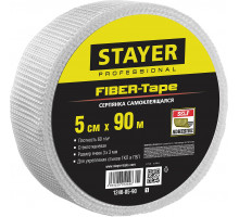 STAYER FIBER-Tape 5см х 90м 3х3 мм, Самоклеящаяся серпянка, PROFESSIONAL (1246-05-90)