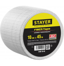 STAYER FIBER-Tape 10см х 45м 3х3 мм, Самоклеящаяся серпянка, PROFESSIONAL (1246-10-45)