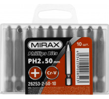 MIRAX PH 2, 50 мм, 10 шт, Биты (26253-2-50-10)