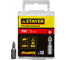 STAYER ProFix PH1 25 мм, 10 шт, Набор бит (26201-1-25-10)