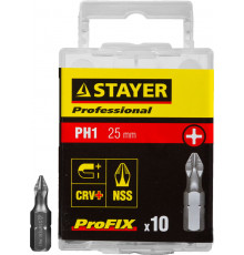 STAYER ProFix PH1 25 мм, 10 шт, Набор бит (26201-1-25-10)