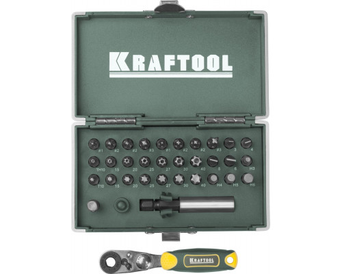 KRAFTOOL X-Drive 33 шт, Набор кованых торсионных бит (26065-H33)